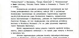 List ws. dofinansowania wyjazdu polskich teatrów (m.in. Teatru 77) do Edynburga (1)