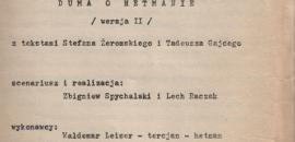 Program "Duma o Hetmanie" II wersja s.1
