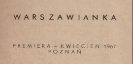 Program spektaklu "Warszawianka" s.1