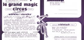 Afiszo-plakat: Występy gościnne Le Grand Magic Circus rewers