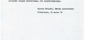 Marian Giżycki, "Szarzy przechodnie (o spektaklu "Happy day"), Literatura, 23 III 1978