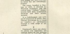 KSW, Mime. Action Space. Akademia Ruchu, Daily Telegraph, 30 XI 1979