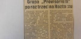 (a.k.), "Grupa Provisorium po raz trzeci na Roztoczu", "Sztandar Ludu" 1977